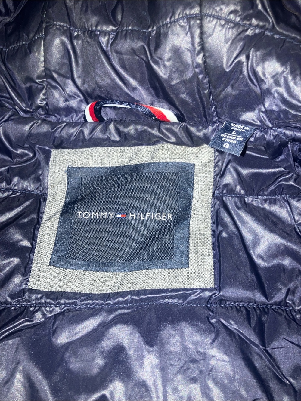 Tommy Hilfiger L, gray  Jacket with puffer lining , hoodie ,NWOT